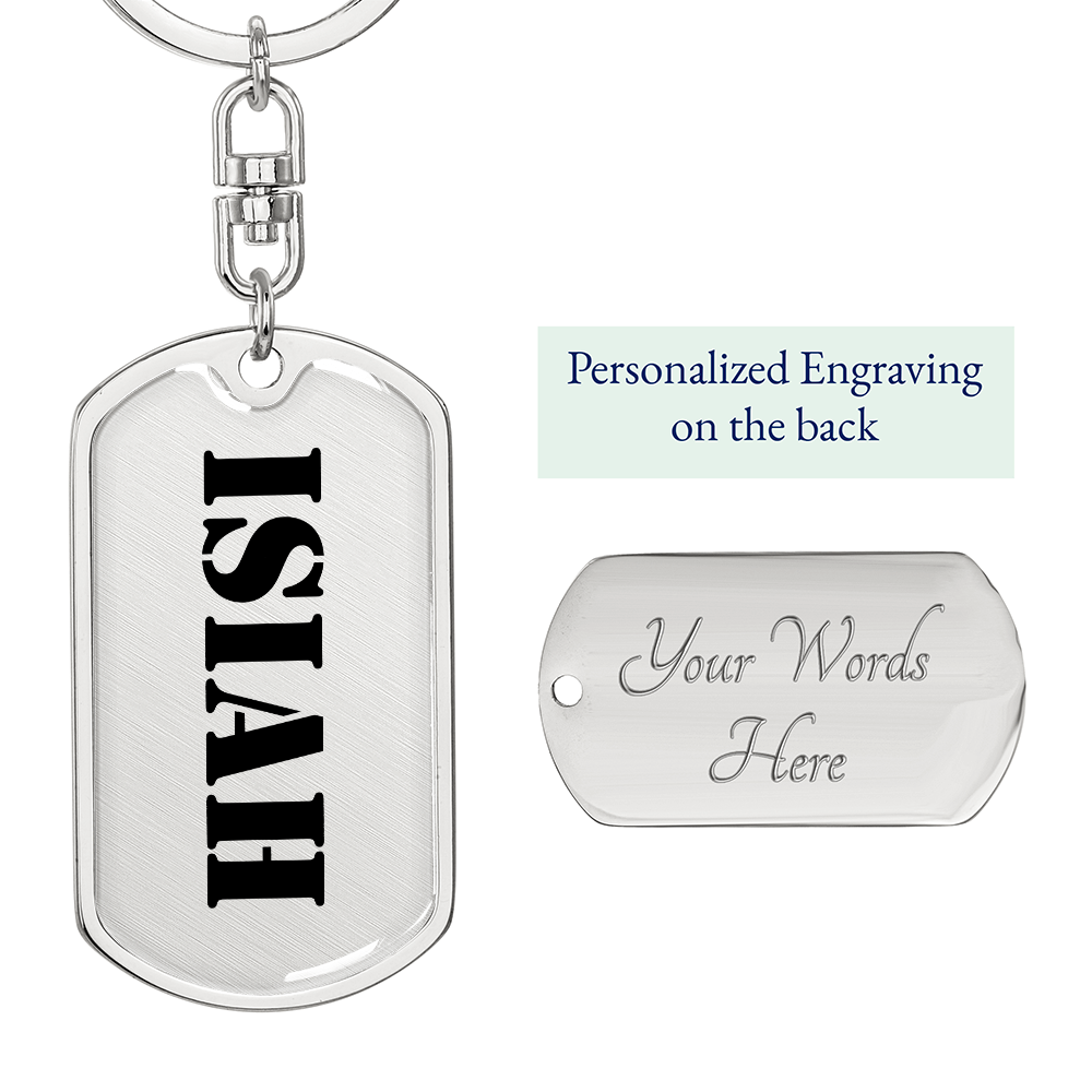Isiah - Luxury Dog Tag Keychain
