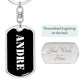 Andre v2 - Luxury Dog Tag Keychain