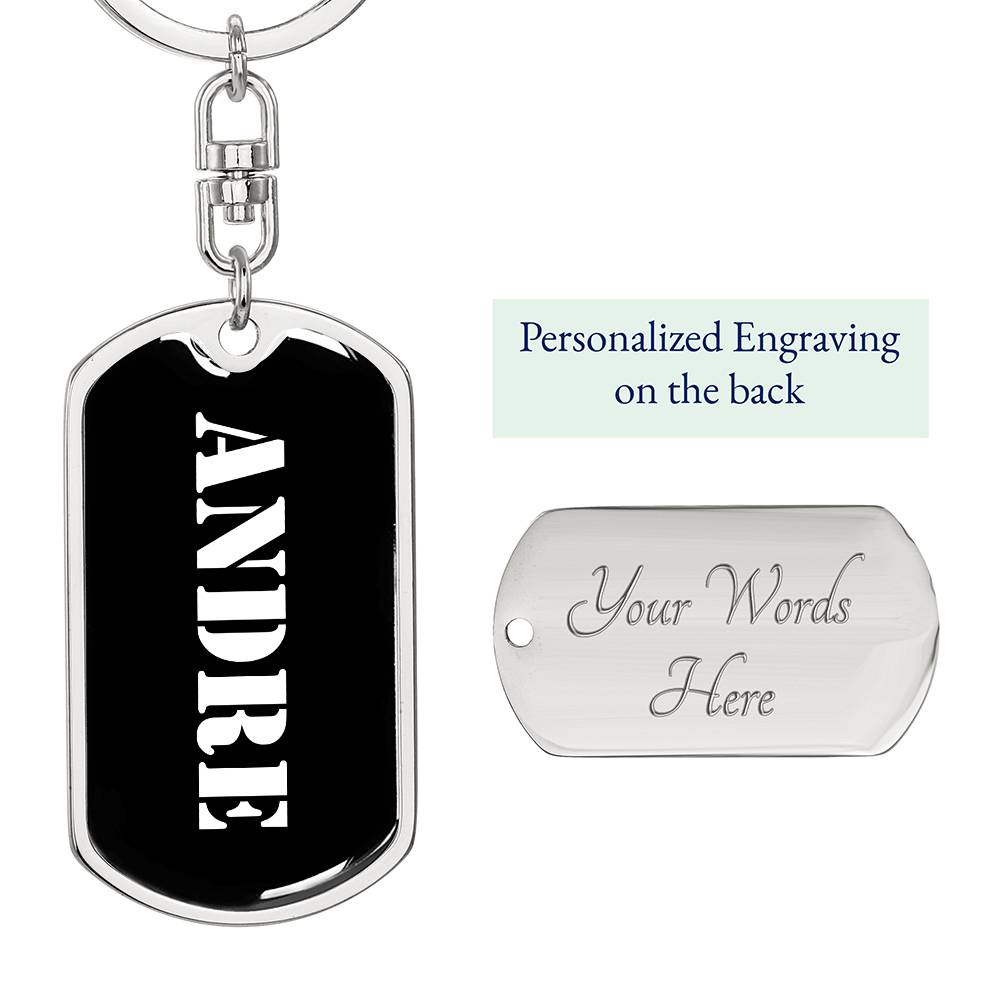 Andre v2 - Luxury Dog Tag Keychain