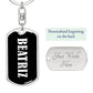 Beatriz v03 - Luxury Dog Tag Keychain