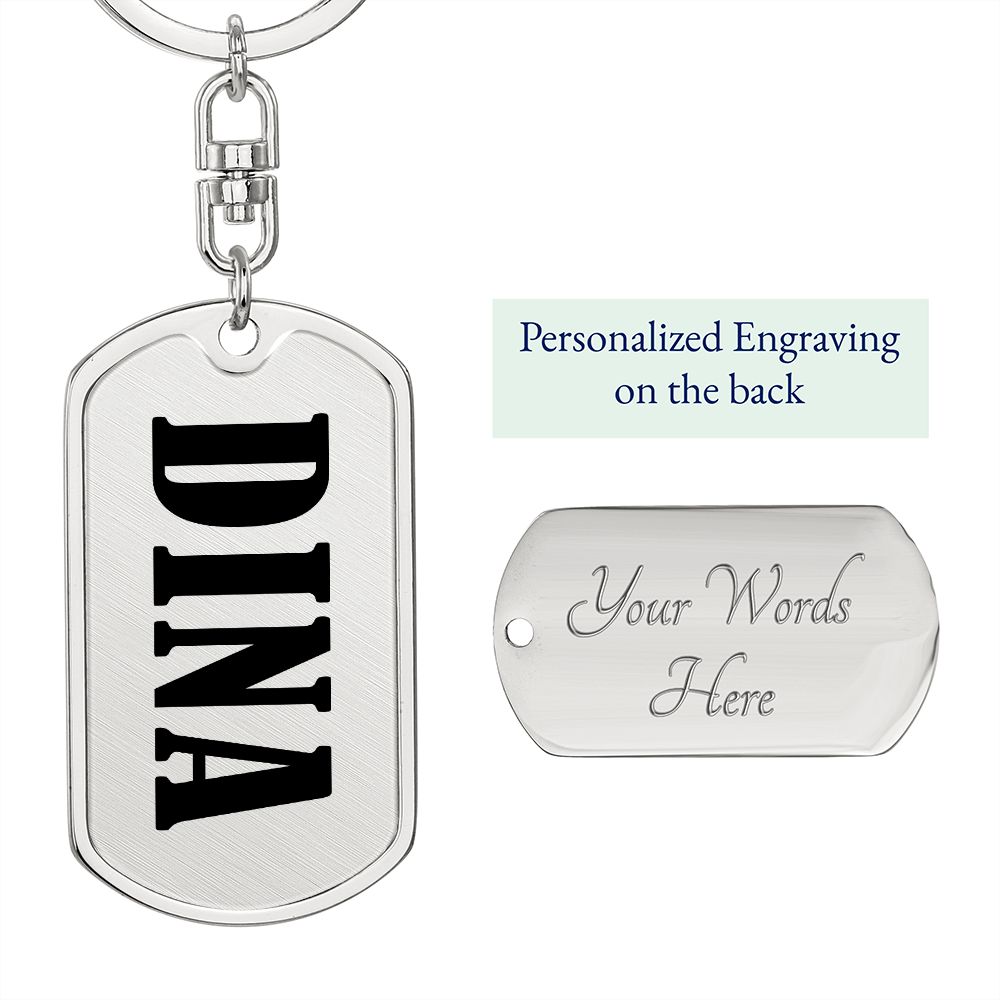 Dina v01 - Luxury Dog Tag Keychain