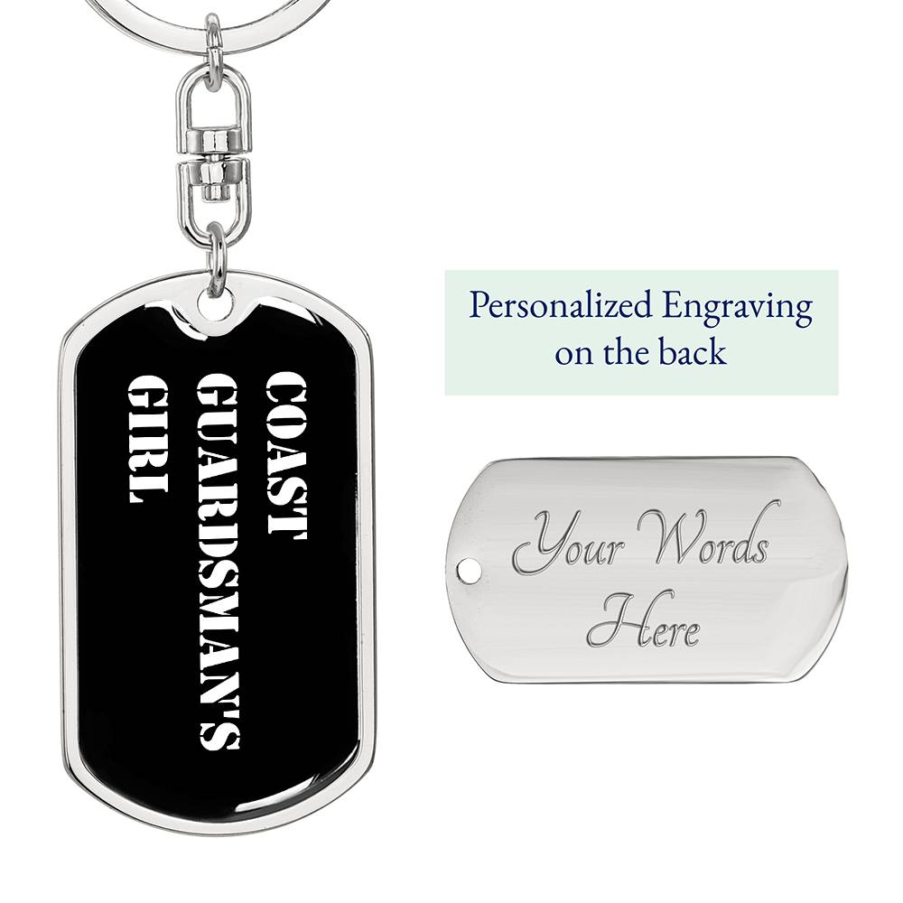 Coast Guardsman's Girl v3 - Luxury Dog Tag Keychain