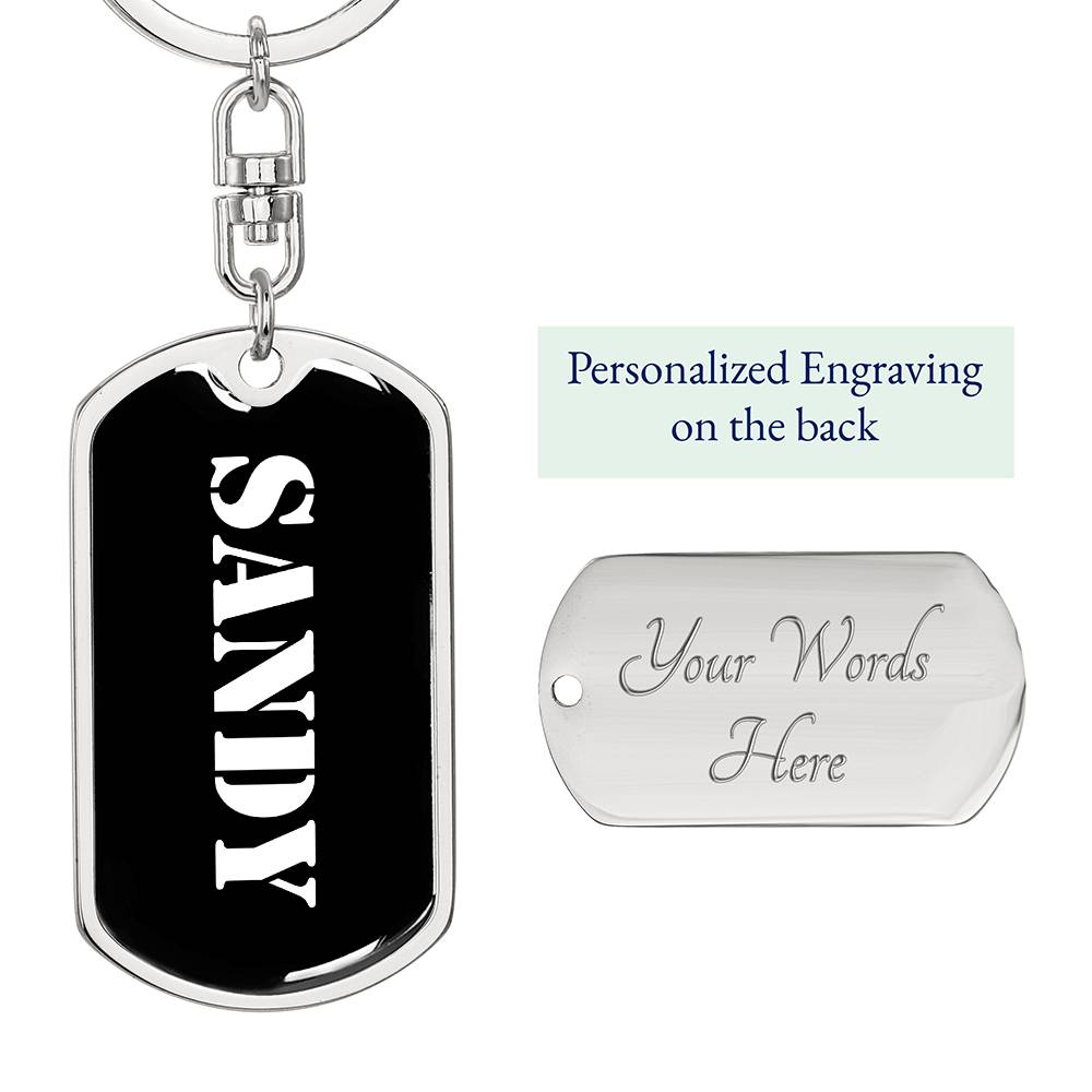 Sandy v3 - Luxury Dog Tag Keychain