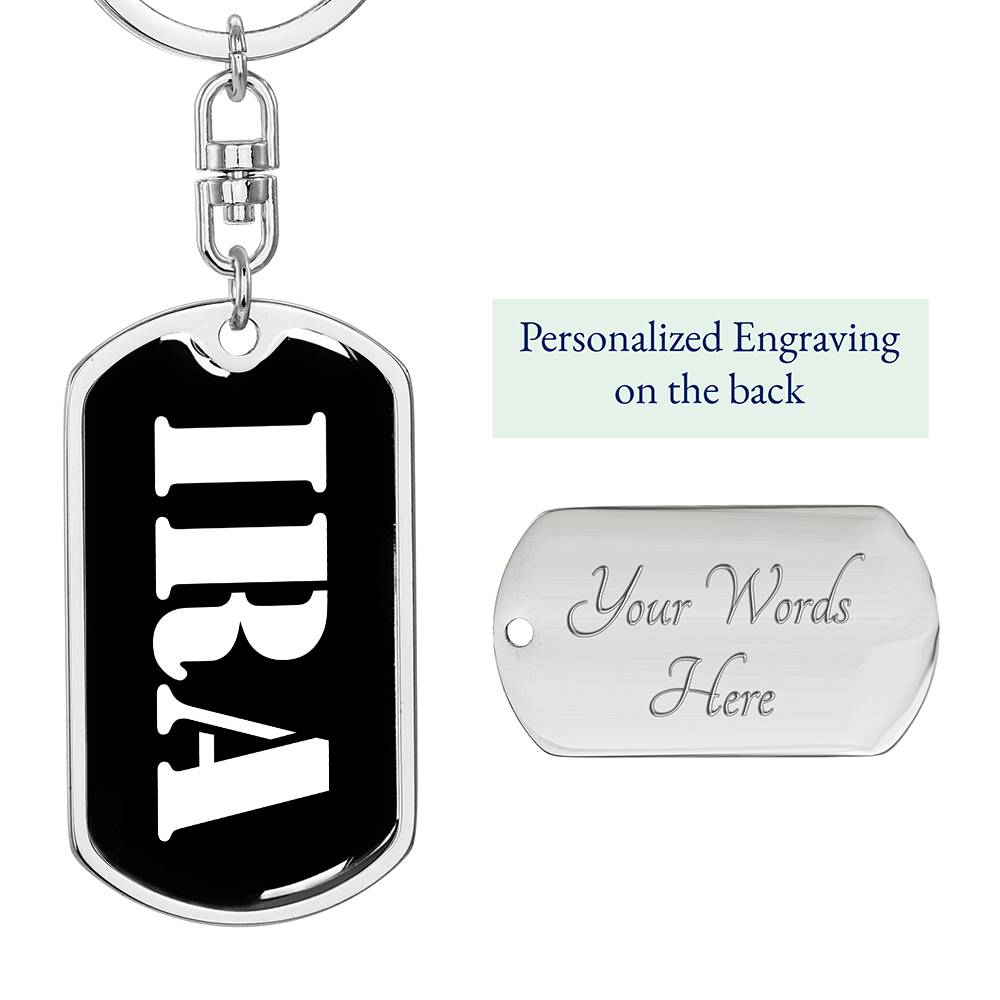 Ira v2 - Luxury Dog Tag Keychain