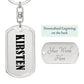 Kirsten v01 - Luxury Dog Tag Keychain