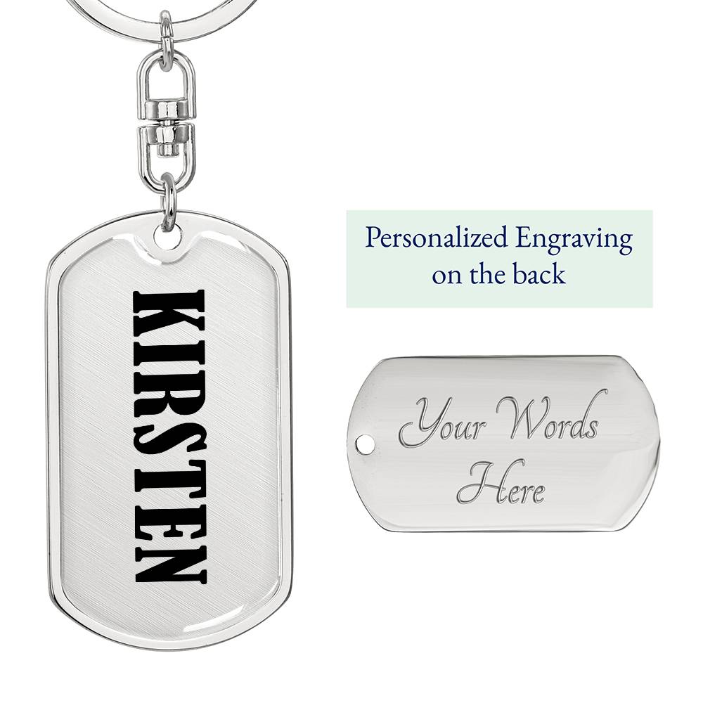 Kirsten v01 - Luxury Dog Tag Keychain