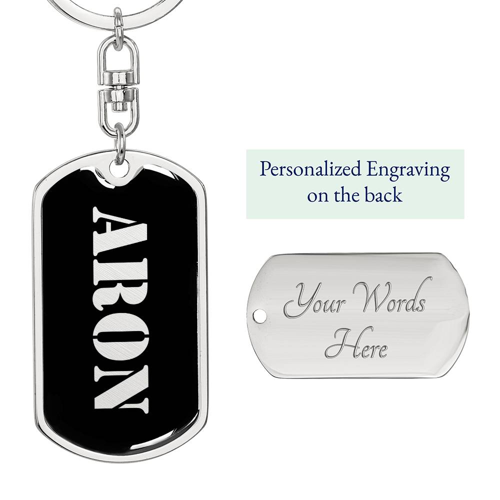 Aron v2 - Luxury Dog Tag Keychain