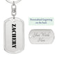 Zachery - Luxury Dog Tag Keychain