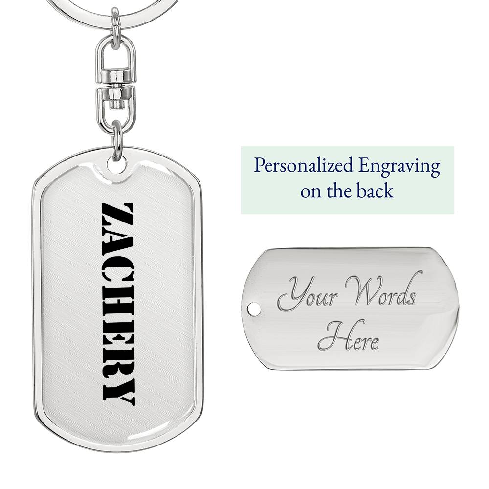 Zachery - Luxury Dog Tag Keychain