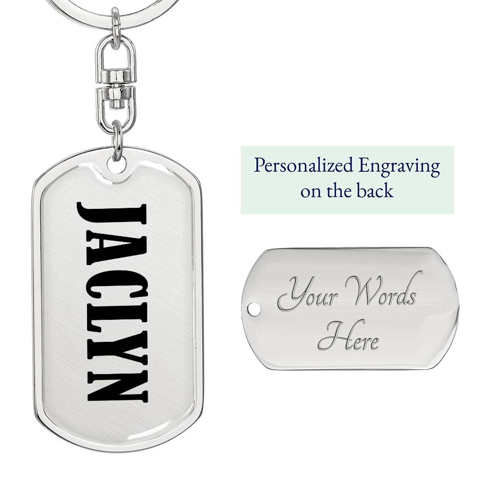 Jaclyn v01 - Luxury Dog Tag Keychain