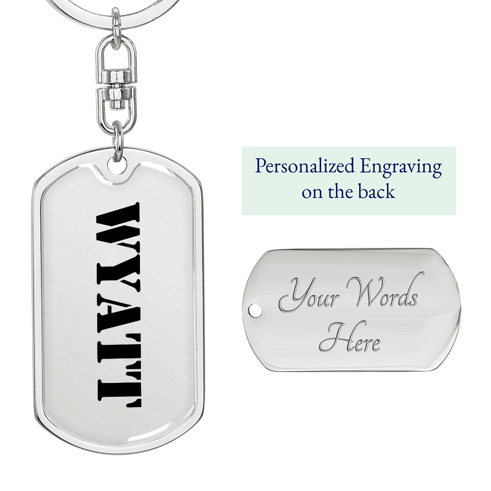 Wyatt - Luxury Dog Tag Keychain