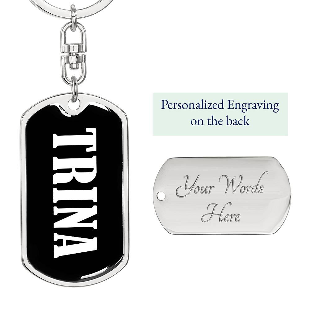 Trina v03 - Luxury Dog Tag Keychain