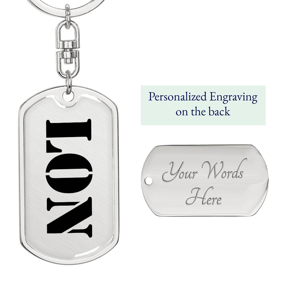 Lon - Luxury Dog Tag Keychain