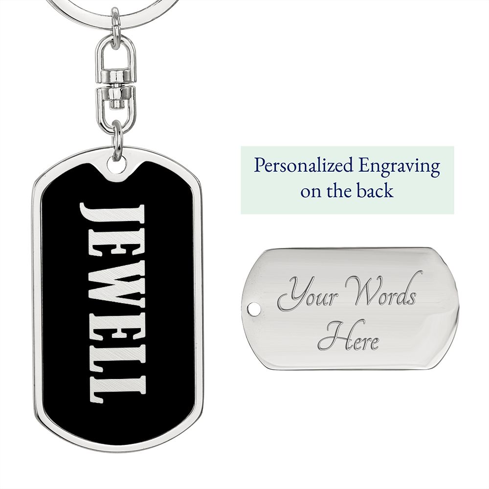 Jewell v02 - Luxury Dog Tag Keychain