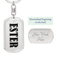 Ester v01 - Luxury Dog Tag Keychain