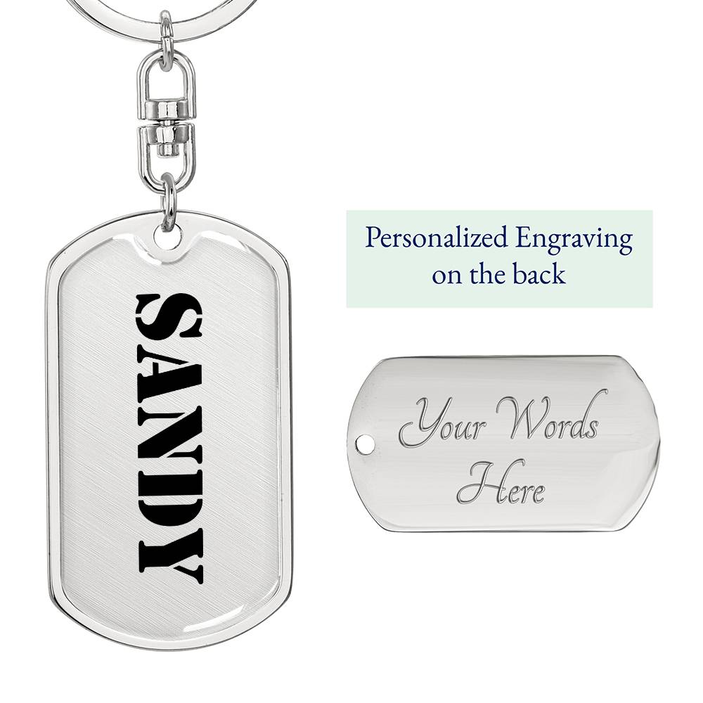 Sandy - Luxury Dog Tag Keychain