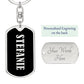 Stefanie v02 - Luxury Dog Tag Keychain