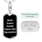 World's Greatest Scientific Products Sales Representative v3 - Luxury Dog Tag Keychain
