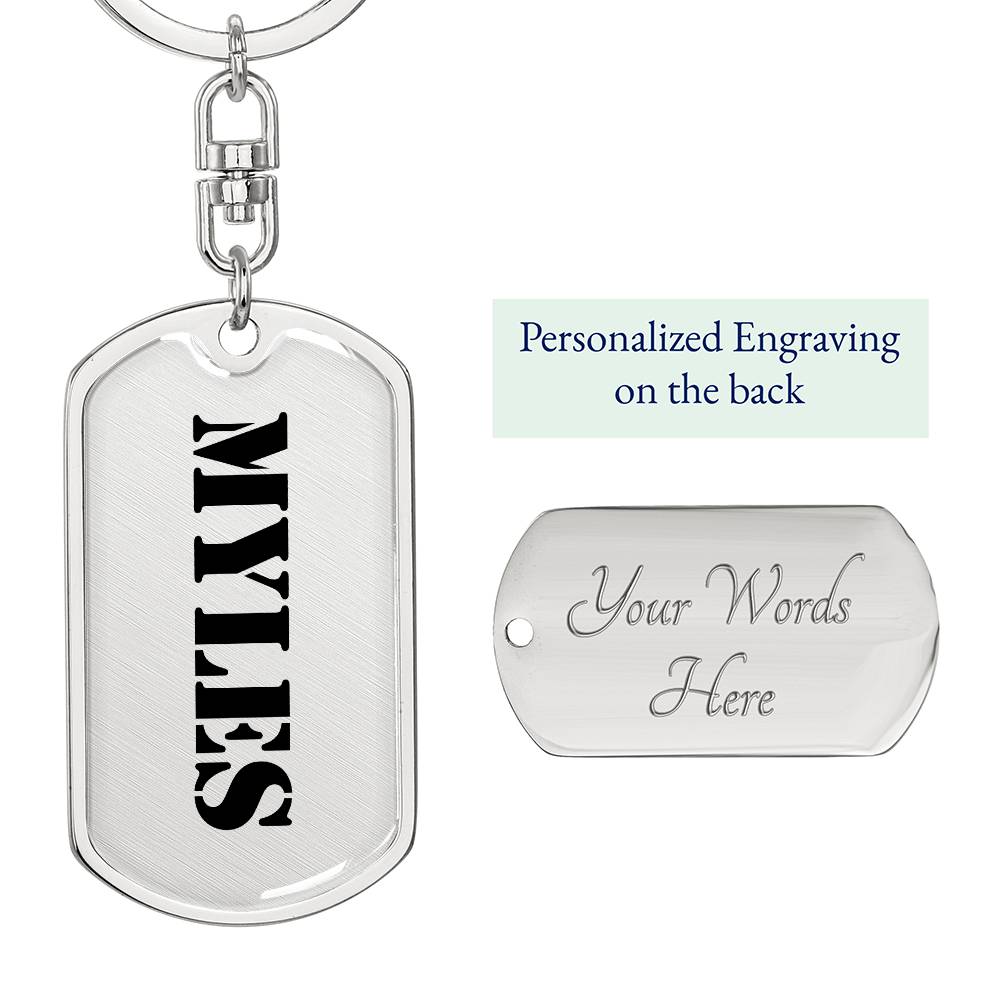 Myles - Luxury Dog Tag Keychain