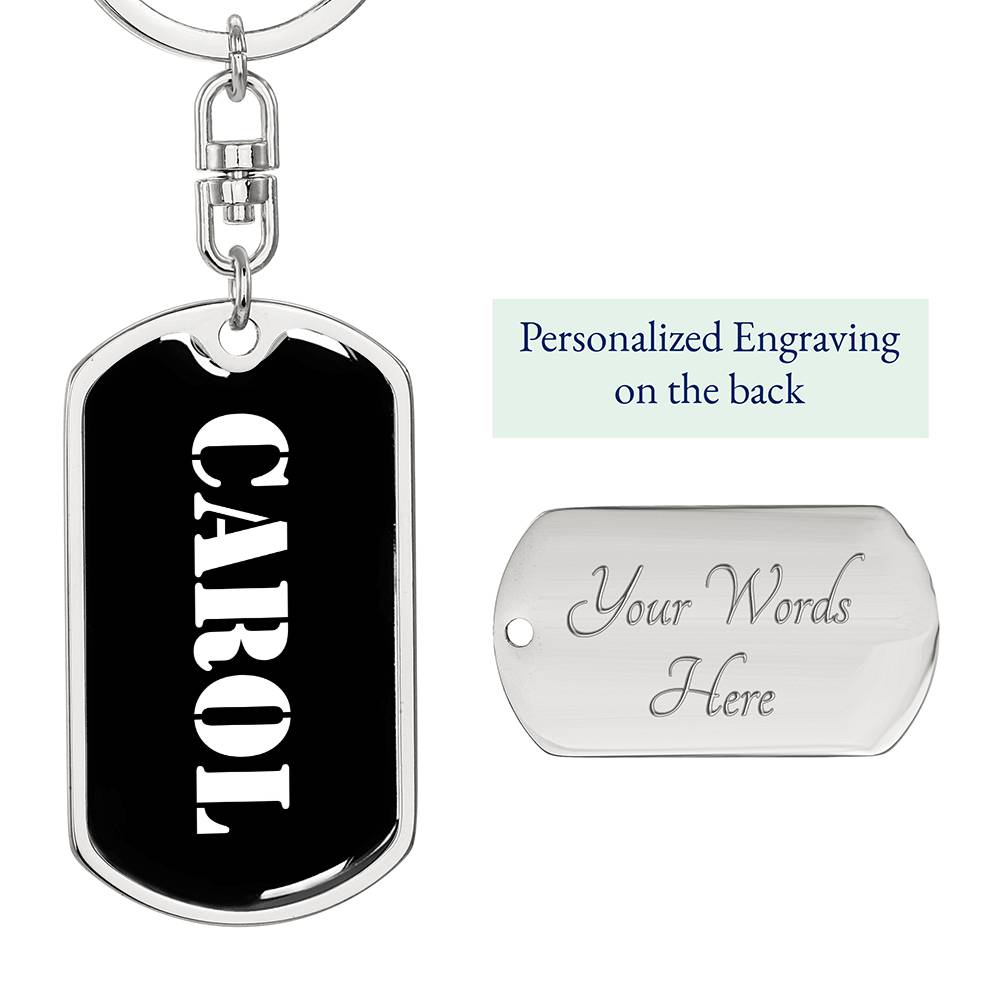 Carol v3 - Luxury Dog Tag Keychain