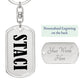 Staci v01 - Luxury Dog Tag Keychain