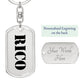 Rico - Luxury Dog Tag Keychain