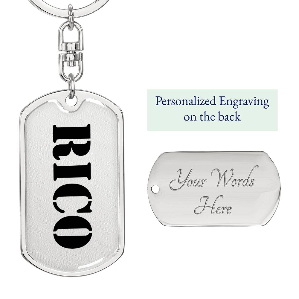 Rico - Luxury Dog Tag Keychain