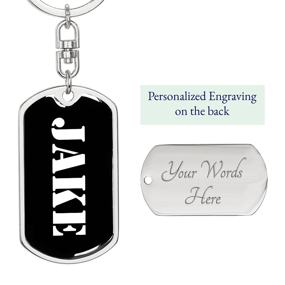 Jake v2 - Luxury Dog Tag Keychain