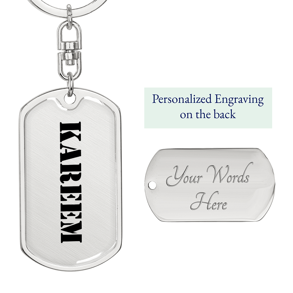 Kareem - Luxury Dog Tag Keychain
