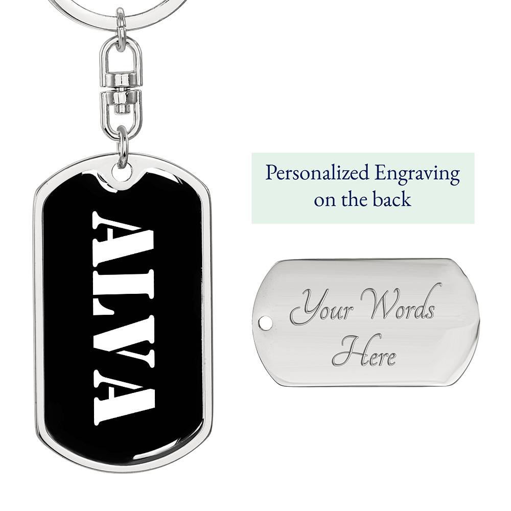 Alva v3 - Luxury Dog Tag Keychain