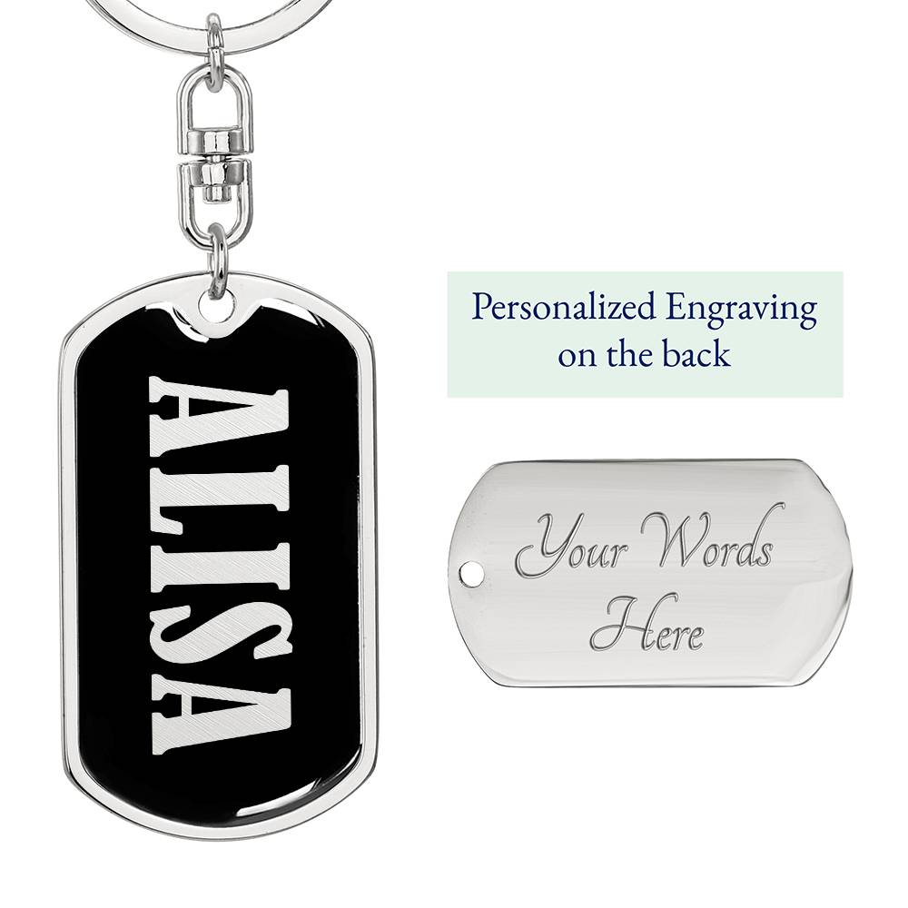 Alisa v02 - Luxury Dog Tag Keychain
