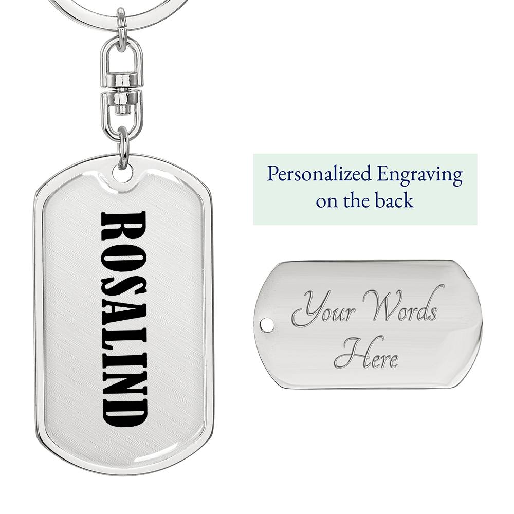 Rosalind v01 - Luxury Dog Tag Keychain