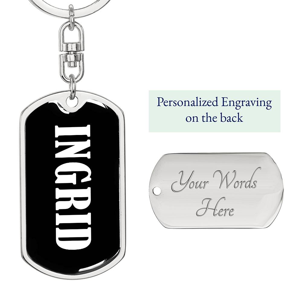 Ingrid v03 - Luxury Dog Tag Keychain