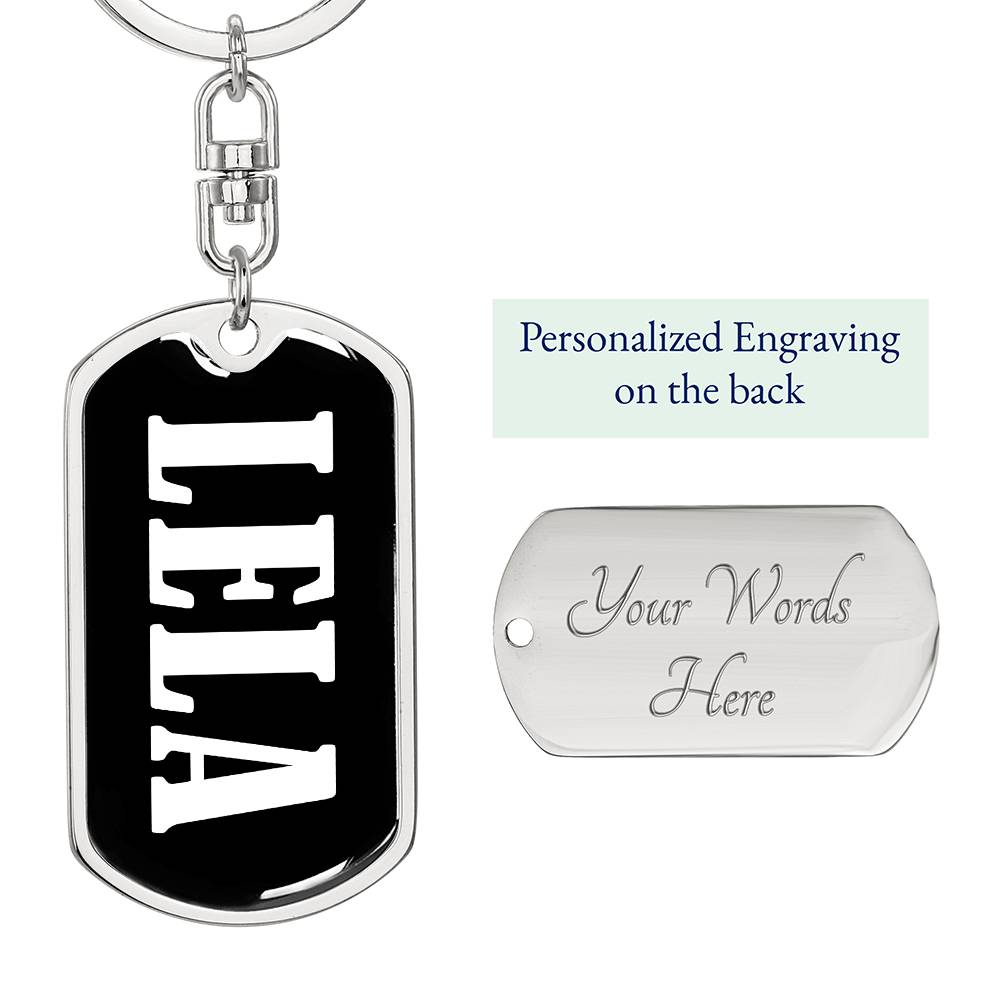 Lela v03 - Luxury Dog Tag Keychain
