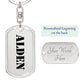 Alden - Luxury Dog Tag Keychain