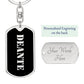 Deante v2 - Luxury Dog Tag Keychain