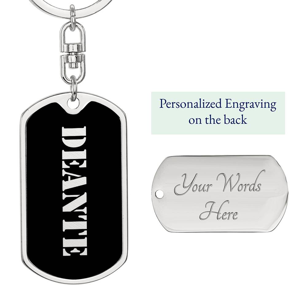 Deante v2 - Luxury Dog Tag Keychain