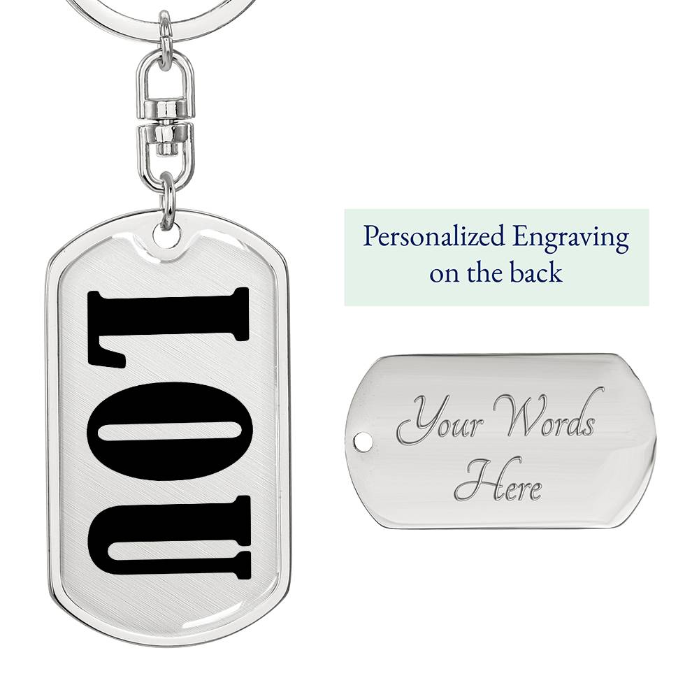 Lou v01 - Luxury Dog Tag Keychain
