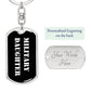 Military Daughter v3 - Luxury Dog Tag Keychain