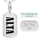 Alta v01 - Luxury Dog Tag Keychain