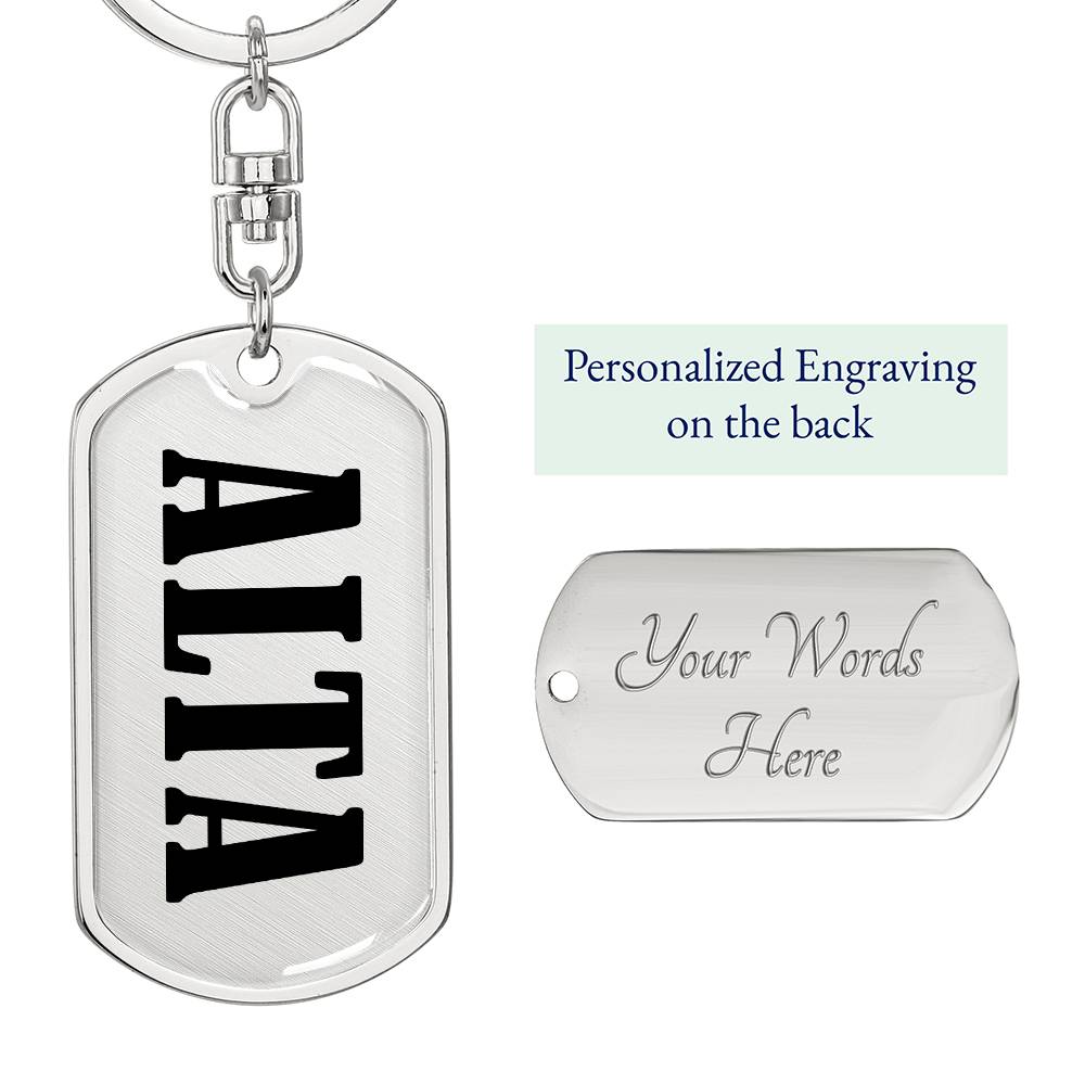 Alta v01 - Luxury Dog Tag Keychain