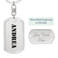 Andrea - Luxury Dog Tag Keychain