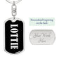 Lottie v03 - Luxury Dog Tag Keychain