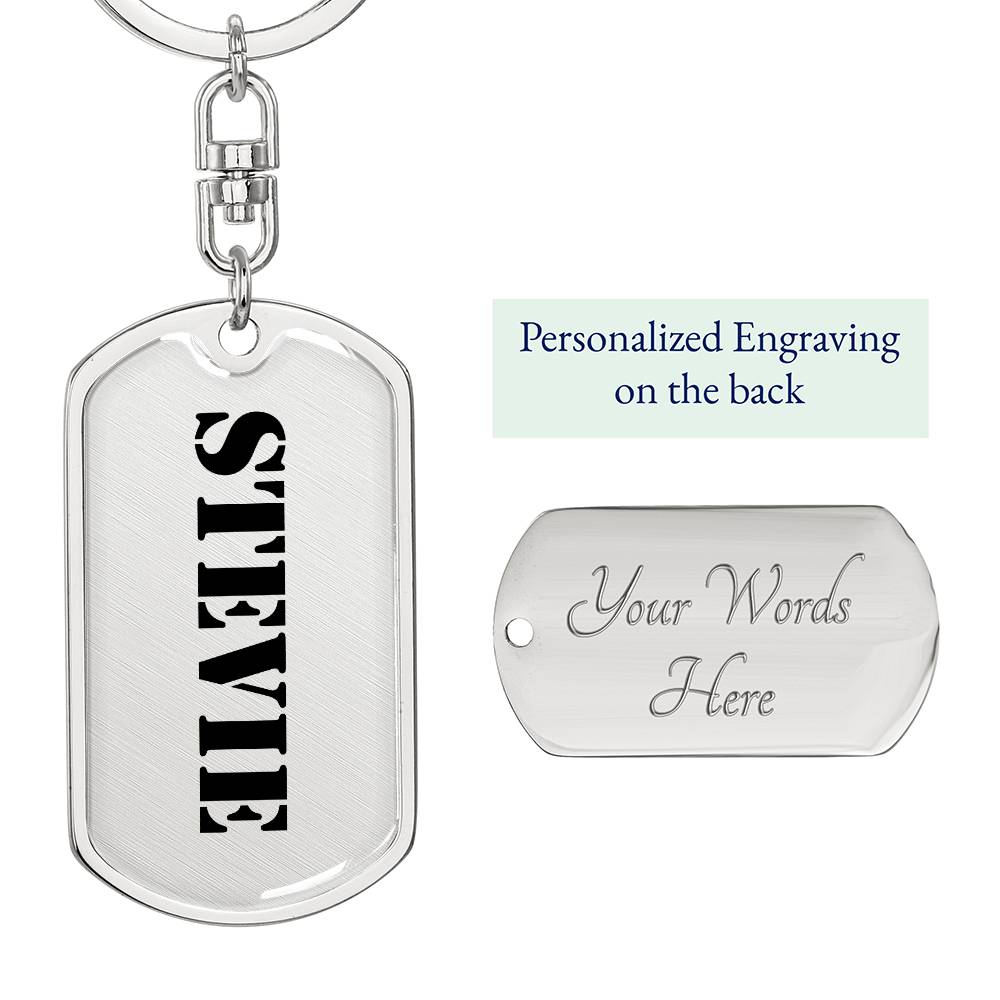 Stevie - Luxury Dog Tag Keychain