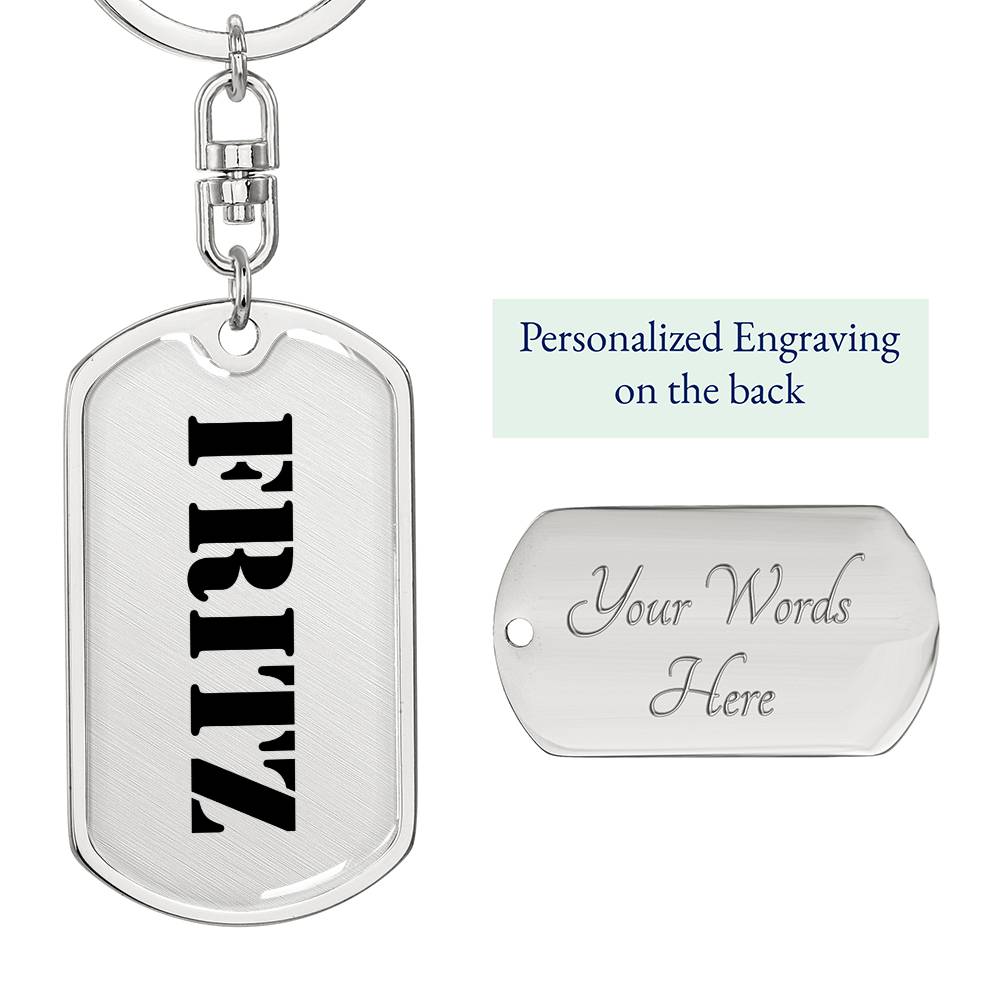 Fritz - Luxury Dog Tag Keychain