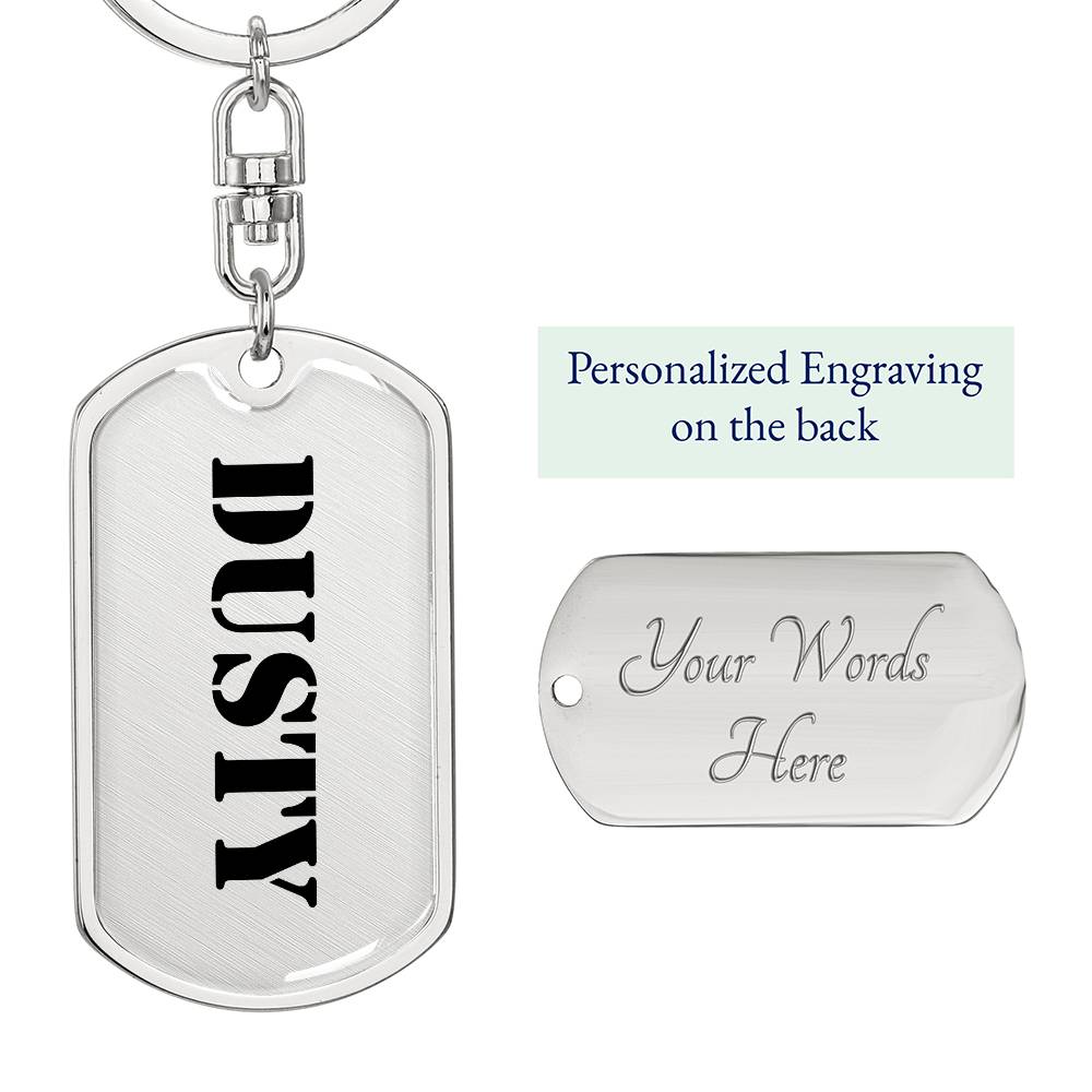 Dusty - Luxury Dog Tag Keychain