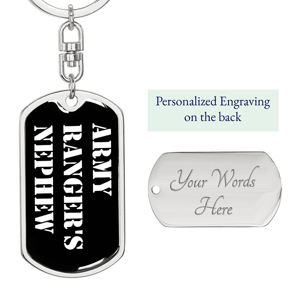 Army Ranger's Nephew v3 - Luxury Dog Tag Keychain