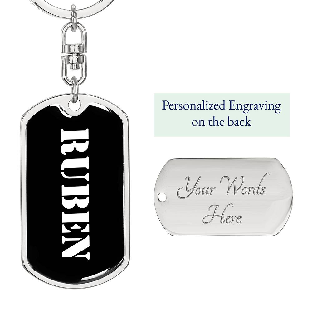 Ruben v2 - Luxury Dog Tag Keychain