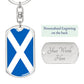 Scottish Flag - Luxury Dog Tag Keychain