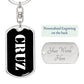 Cruz v3 - Luxury Dog Tag Keychain